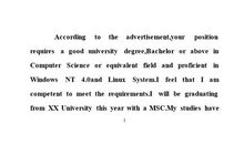 经理助理英语面试求职信范文