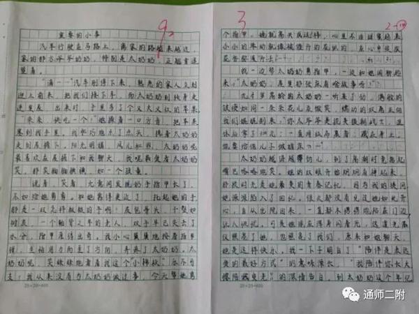 【二附集团·通师二附】五年级考场优秀作文选登 10
