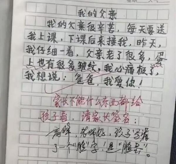 小学生作文只有“9个字”,改卷老师却意外给满分,网友:人才 1