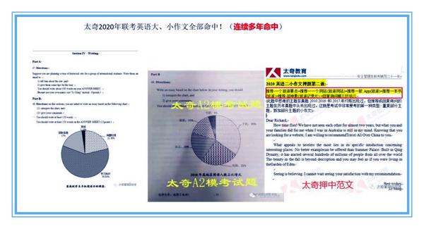 太奇联考英语大小作文全押中，被考生封“神”！ 2