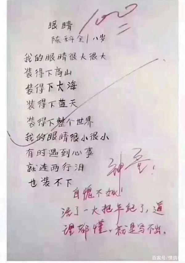 超有才华的小学生作文,看完最后一篇文章,众人直呼小诗人! 5