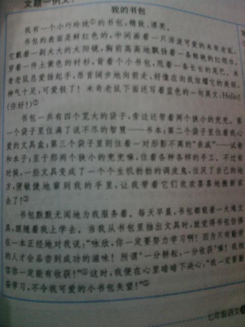 我是超级书包的作文