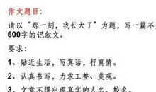 小学生作文《那一刻，我长大了》修改前后