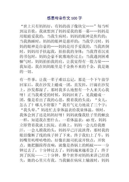 母亲的声音_500字