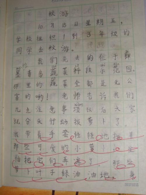古镇.花溪.水洞 一次愉快的秋游1200字作文