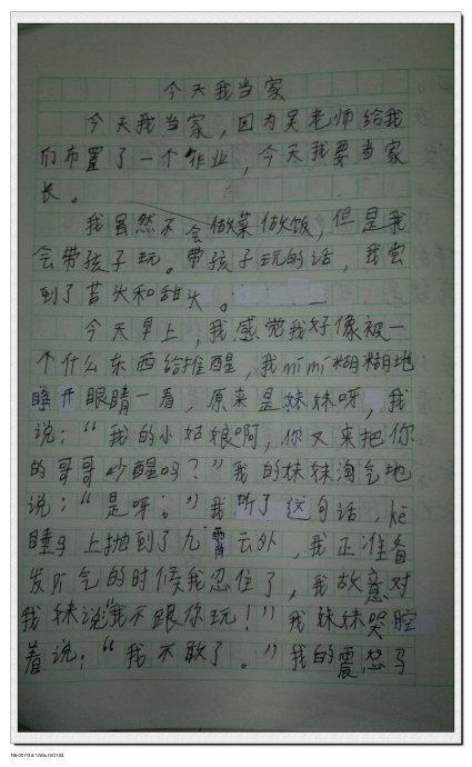 我的妹妹-小学写人作文300字