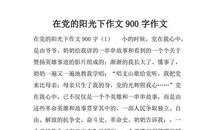 满屋子都是阳光-优秀记叙文450字