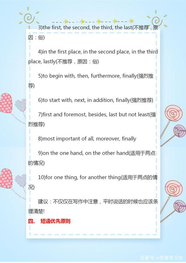 初中英语作文必备素材:满分开头结尾+万能句型,这些作文不用愁 6