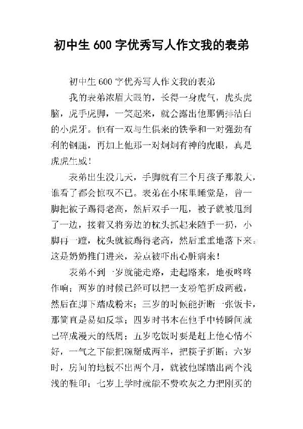 数学老师让我难以忘记 初中生写人作文600字