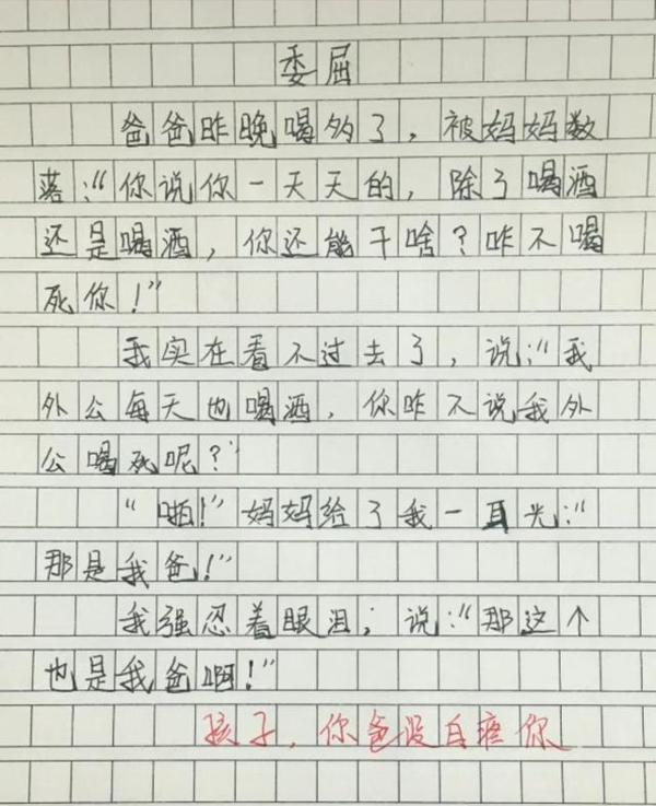 小学生作文《孤独》火了,仅三行字却获老师赞赏,网友:太有才了 3