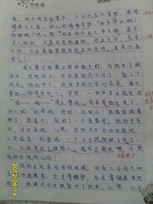 胆小鬼进化了 五年级记事作文800字