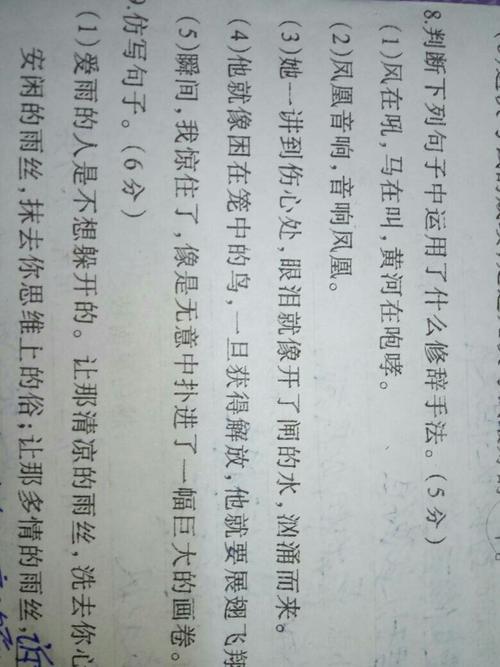 修辞手法的句子