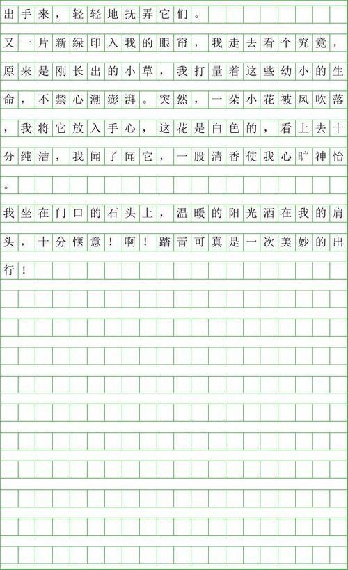 踏青中学生作文