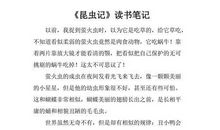 昆虫记的读书笔记400字