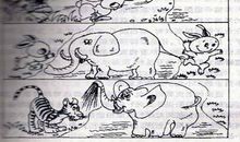 大象救小兔 三年级童话故事作文300字