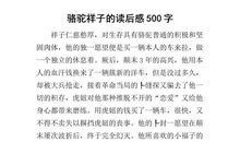 《骆驼祥子》作品介绍-初中读后感500字