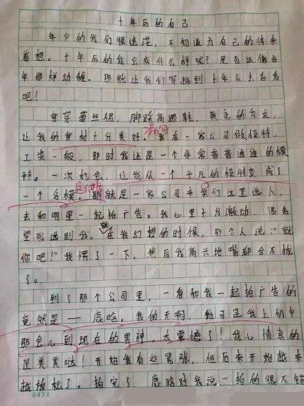 我心中的明星 初一作文600字