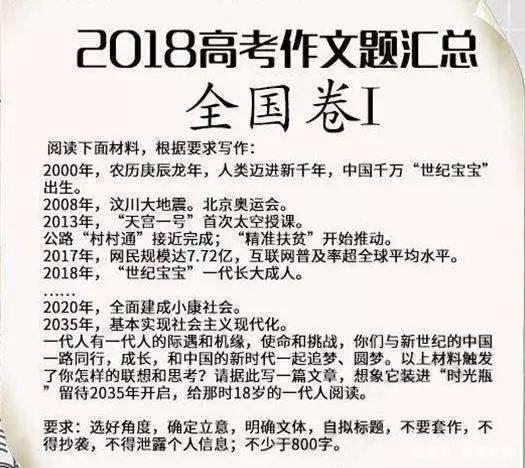 从历史看趋势——近三年高考全国卷作文命题解读 2