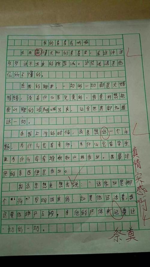 初二叙事作文：我的青春里有过失败_500字