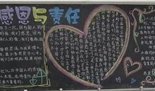 感恩与责任黑板报图片