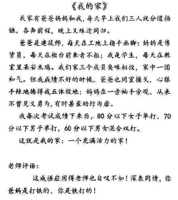 轻松一刻,那些年的奇葩零分作文,各种大型搞笑翻车现场 17