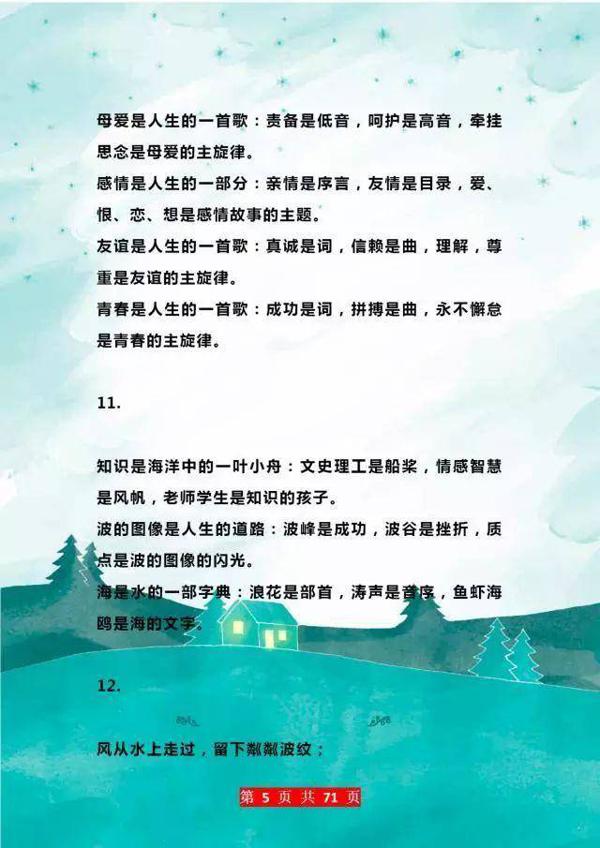 好作文少不了好排比：送你200则优秀排比句！写作文“随便”丢丢 5