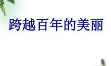 永恒之美 《跨越百年的美丽》读后感900字