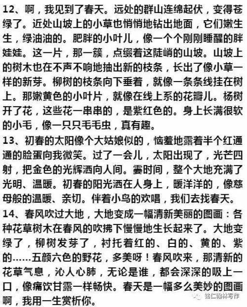 描写春天的好句好句