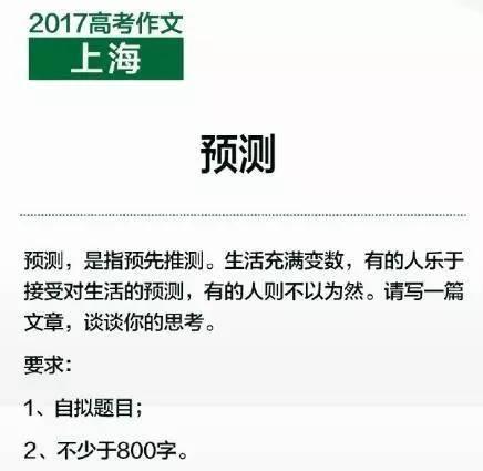 2017年高考满分作文上海卷：以智者的态度直面现实