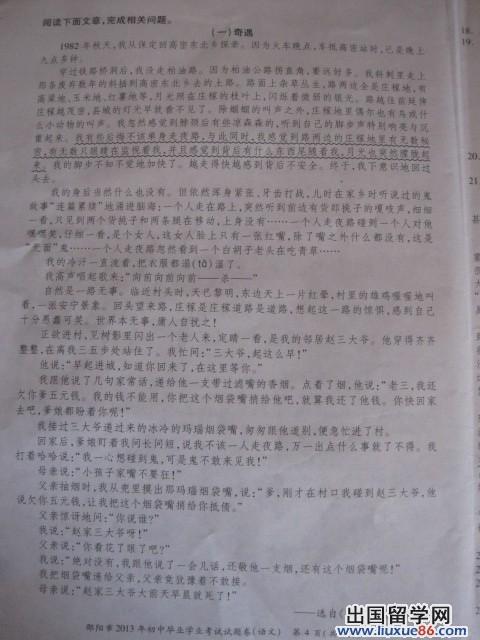 2011邵阳中考满分作文：冬天里的一缕阳光_700字