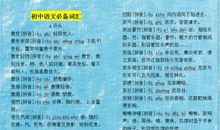 初中语文最重要词汇，每天累积十个，作文出口成章不用愁！