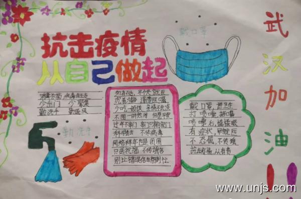 抗击新冠肺炎疫情的手抄报图片