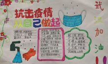 抗击新冠肺炎疫情的手抄报图片