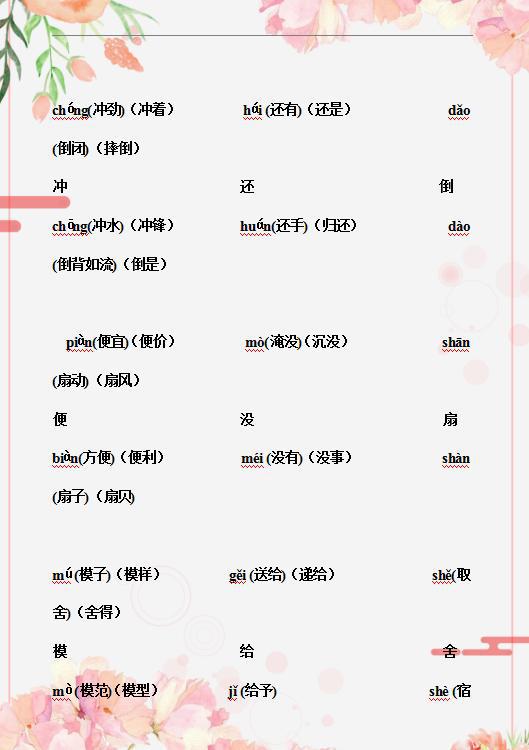 三年级下册语文：词语+句子+阅读练习题，天天练，小学作文不词穷 2
