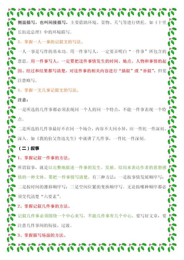 小学语文写作知识大全,作文重难点精心讲解,掌握好,高分不愁! 6