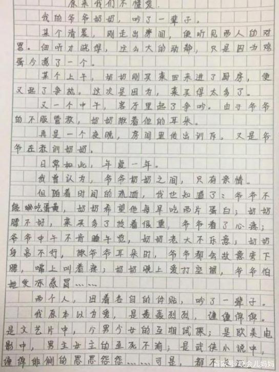 15岁女孩“爱情观”作文走红,老师自愧不如,网友:她比我懂爱情 2