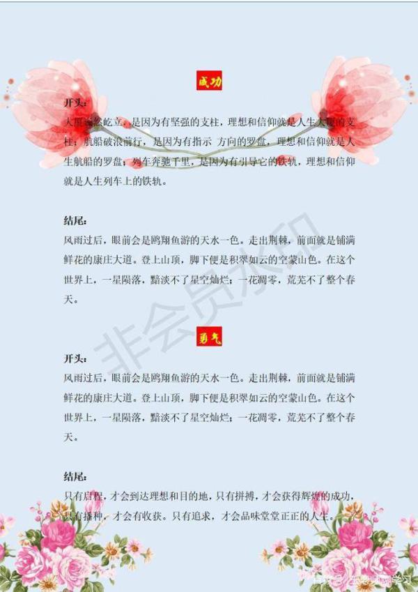 小学语文:20类作文开头结尾集锦,满分必备,值得替孩子收藏一份 6