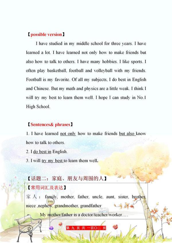 初中3年英语作文无非就考这24个话题,孩子掌握篇篇都是范文! 8