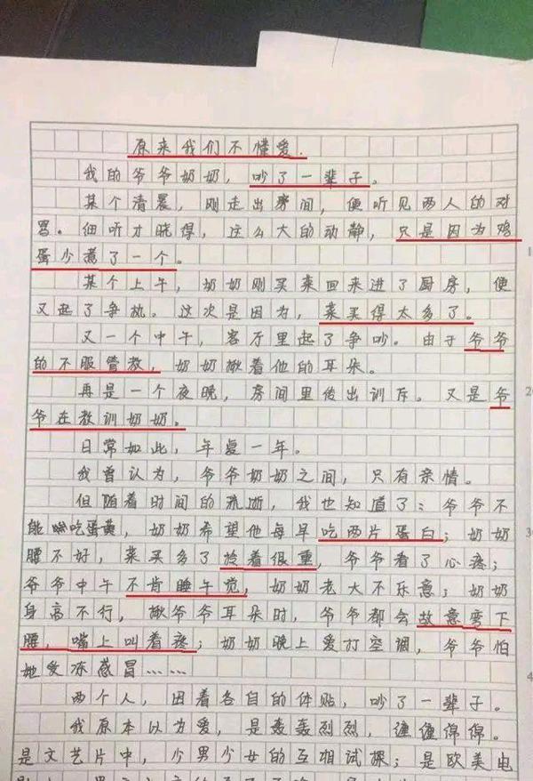 14岁女孩“爱情观”作文火了!网友:活了几十年都没她看得透彻 3