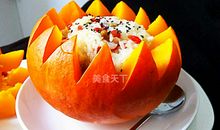 肉片南瓜盅 四年级我爱的美食作文500字