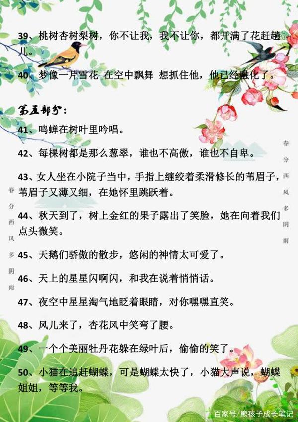 小学语文：满分作文写景开头、结尾方法，教小同学写出高分作文！ 8