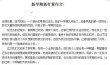 新学期的心情作文范文