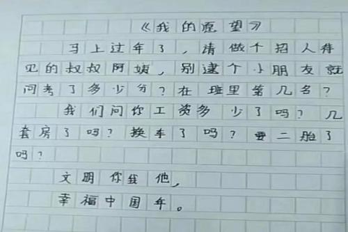 小小的愿望-我的愿望作文400字