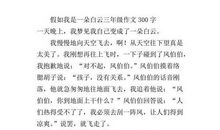 我变成了一朵白云 假如我是白云作文400字