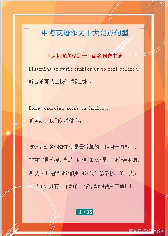 阅卷老师直言:英语作文一旦出现这十大亮点句型,我都会给高分!