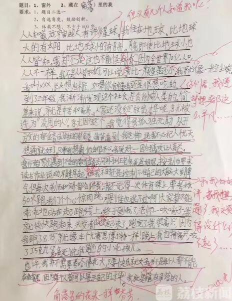 11岁小学生“佛系作文”走红： 也许，我并不需要考哈佛北大 1