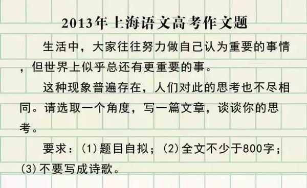 上海春季高考倒计时!一起回忆那些年的作文题 19