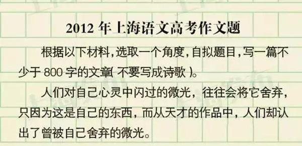 上海春季高考倒计时!一起回忆那些年的作文题 18