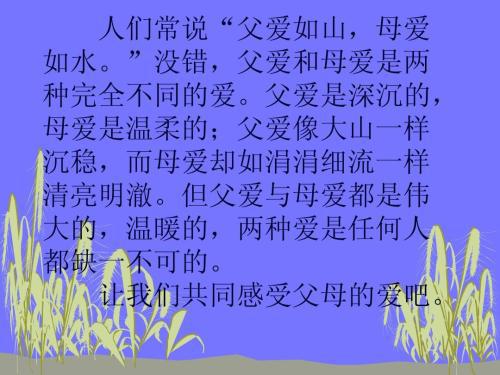 关于感恩的作文：父爱如山，母爱如水_700字