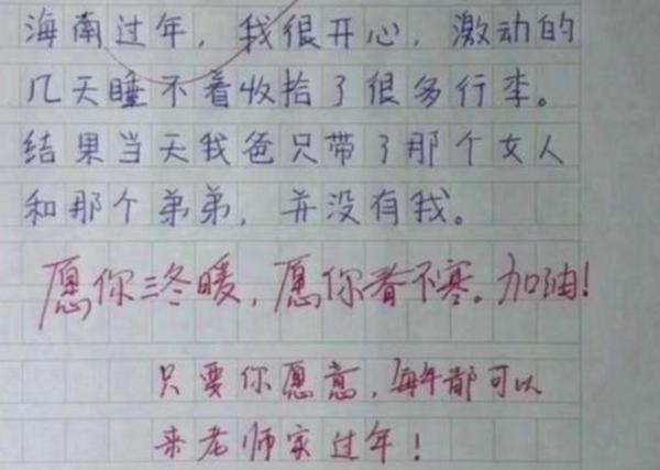 小学生《孤独》作文得满分,没孤独两字,老师却知孩子“心里苦” 2